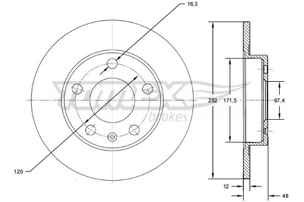 TOMEX Brakes Bremsscheibe